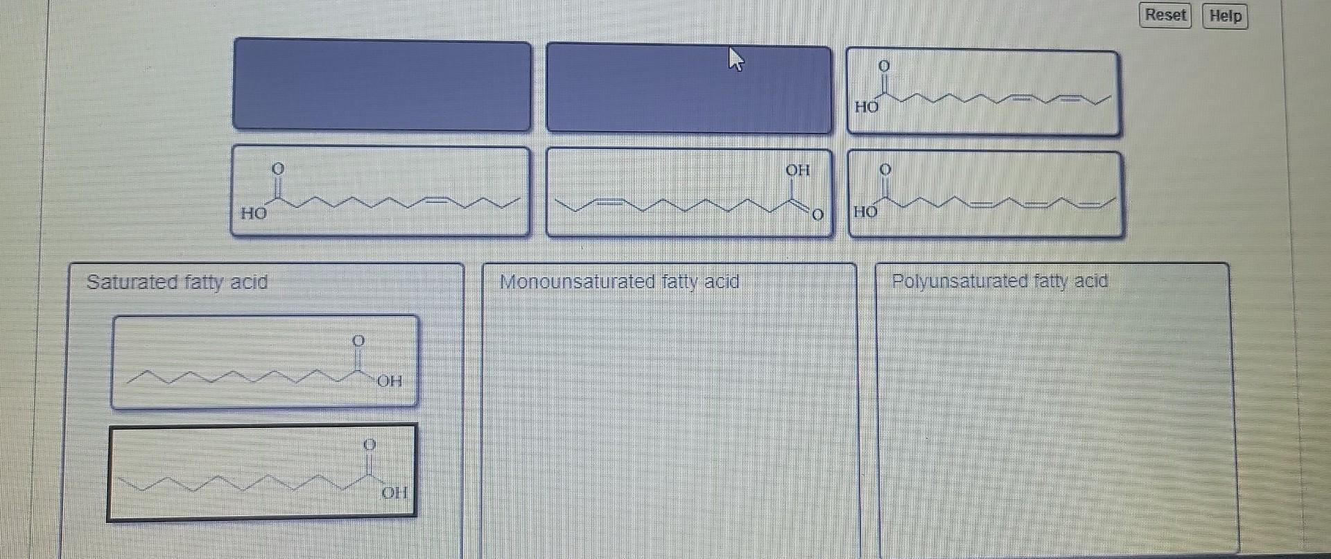 Solved Classify The Following Fatty Acids As Saturated 6686