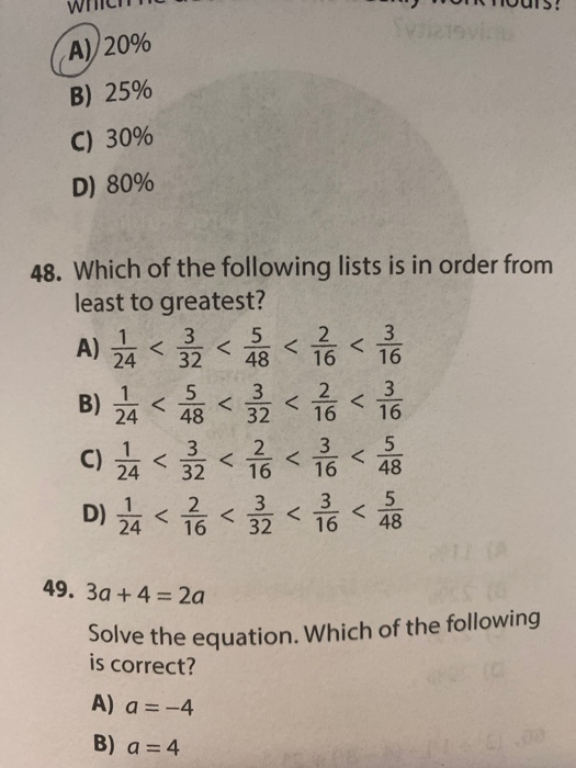 Solved Vivi A B 25 C 30 D 80 V Valo 48 Which Chegg Com