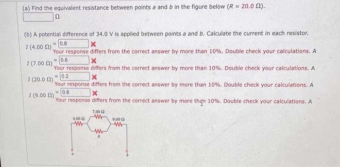 Solved (a) Find the equivalent resistance between points a | Chegg.com