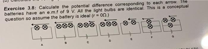 Solved Exercise 3.8: Calculate The Potential Difference | Chegg.com