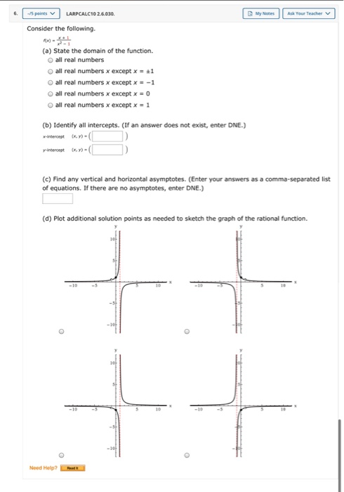 Solved 5. 5 points LARPCALC102.6.030.MI. My Notes Ask Your | Chegg.com