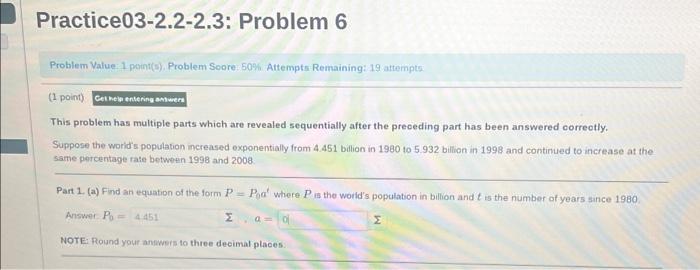 Solved This problem has multiple parts which are revealed | Chegg.com
