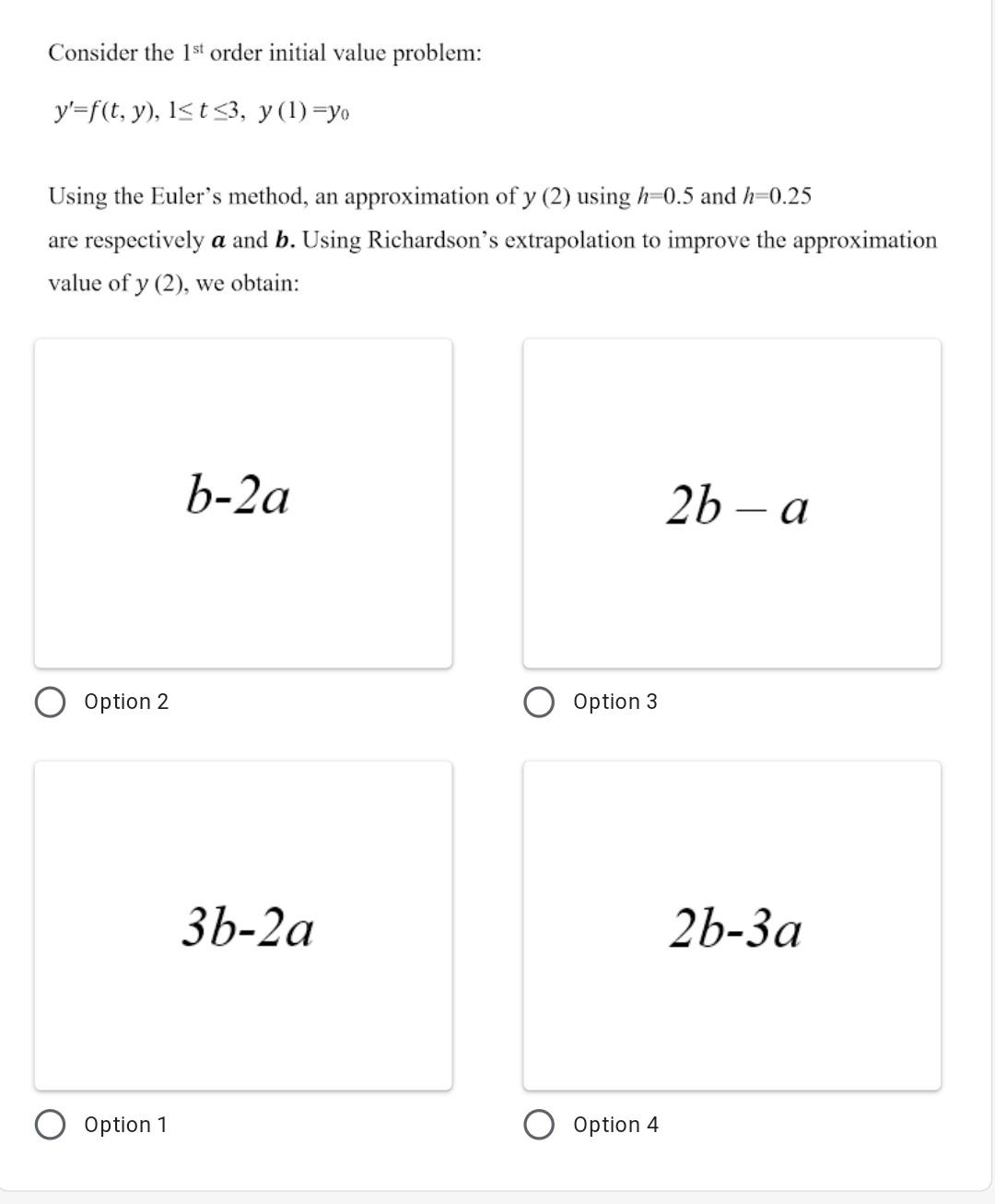 Solved Consider the 1st order initial value problem: y=f(t, | Chegg.com