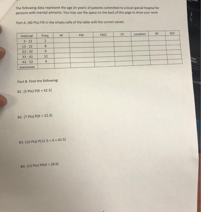 Solved The following data represent the age (in years) of | Chegg.com