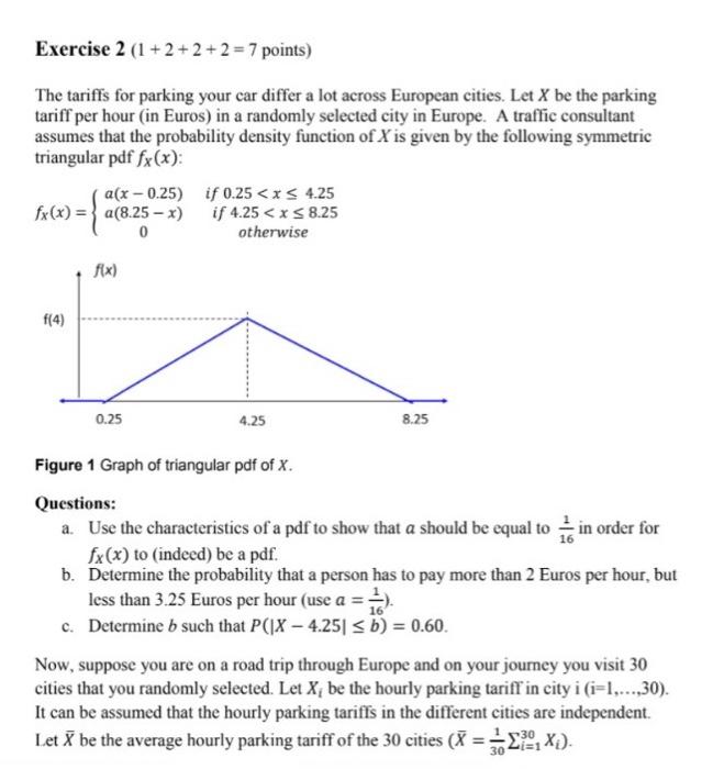 Solved Exercise 2 (1 + 2 + 2 + 2 = 7 points) The tariffs for | Chegg.com