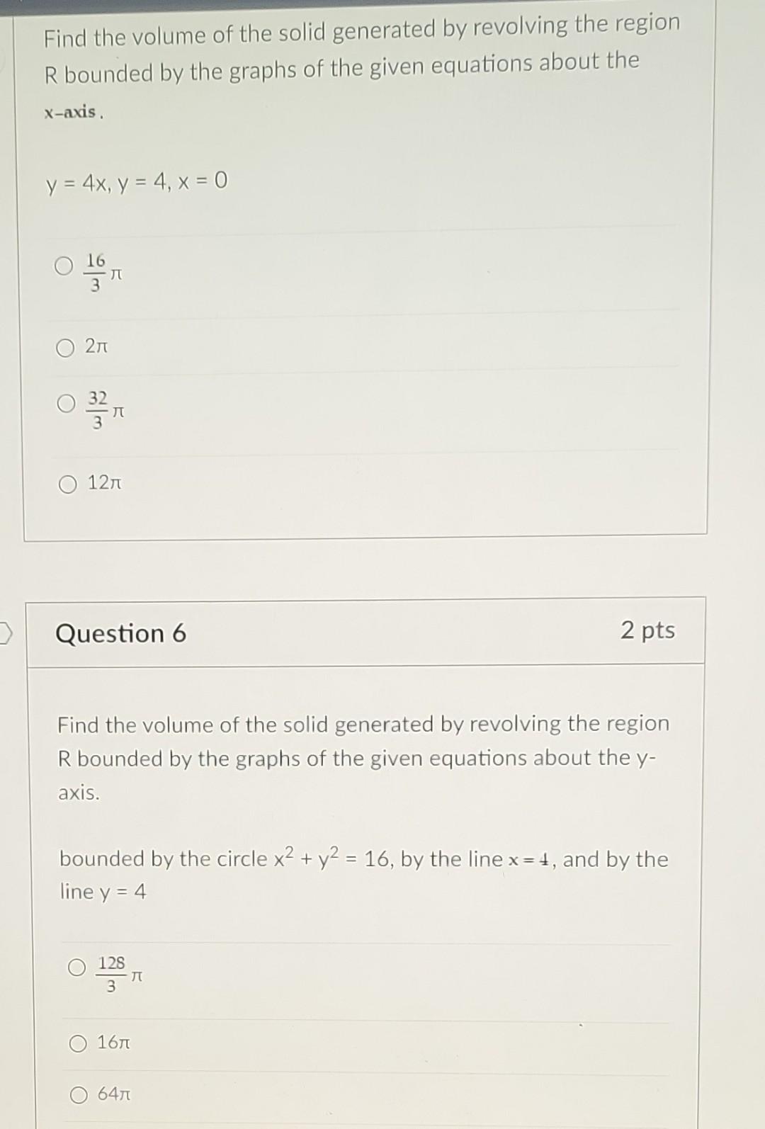 Solved Find the volume of the solid generated by revolving | Chegg.com