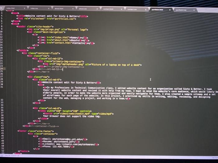 Solved I need help getting my HTML/CSS to display on my | Chegg.com