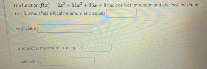Solved The function f(x) =