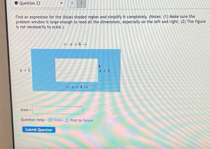 Solved Find an expression for the (blue) shaded region and | Chegg.com