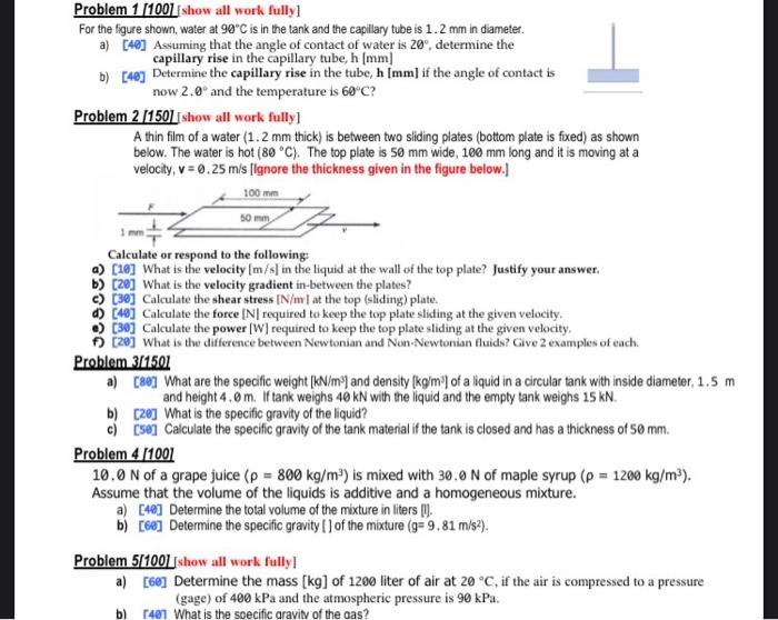 Solved Problem 1 [100] show all work fully For the figure | Chegg.com