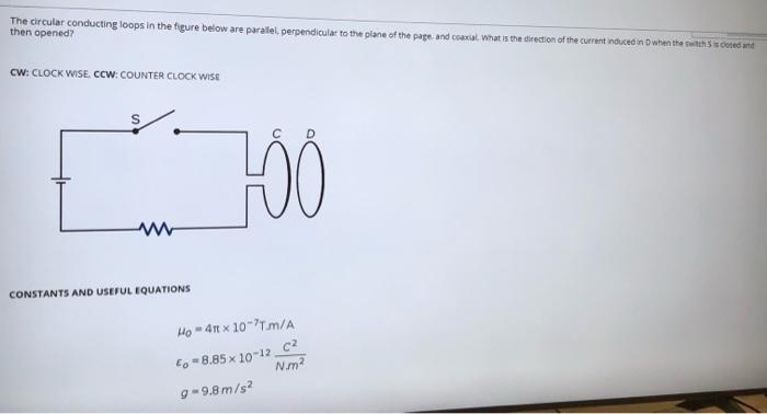 Solved The circular conducting loops in the figure below are | Chegg.com