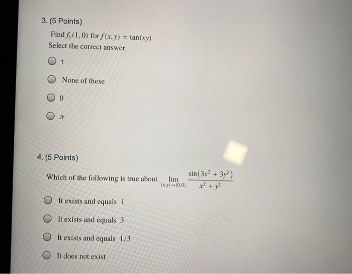 Solved 1. (5 Points) Which of the following is the set of | Chegg.com
