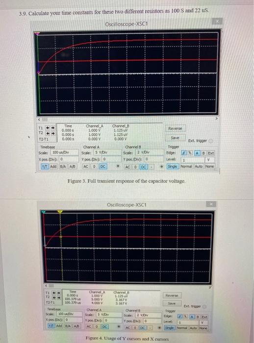 Lab 8. Transient Response of an RC circuit 1. | Chegg.com
