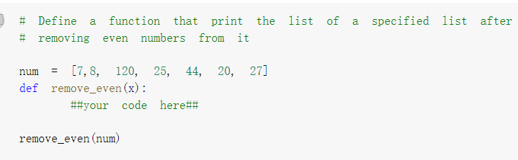 Solved a specified list after # Define a function that print | Chegg.com