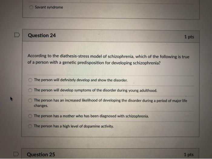 Solved Savant syndrome Question 24 1 pts According to the