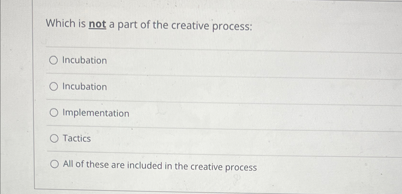 Solved Which is not a part of the creative | Chegg.com