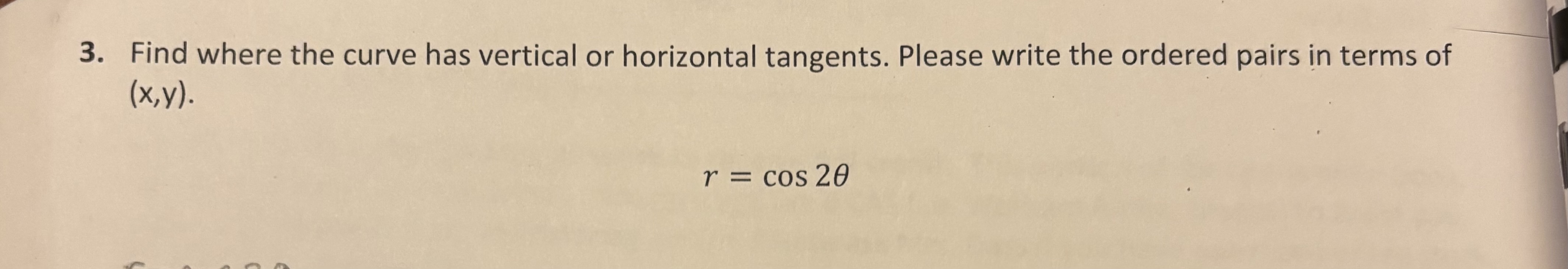 Solved Find where the curve has vertical and horizontal | Chegg.com