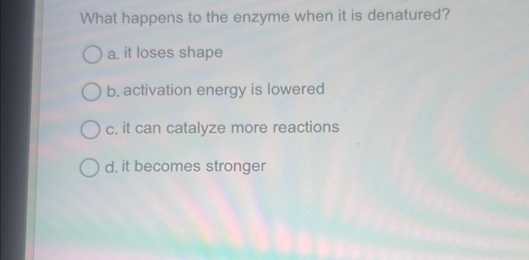 what happens to an enzyme's active site when it is denatured