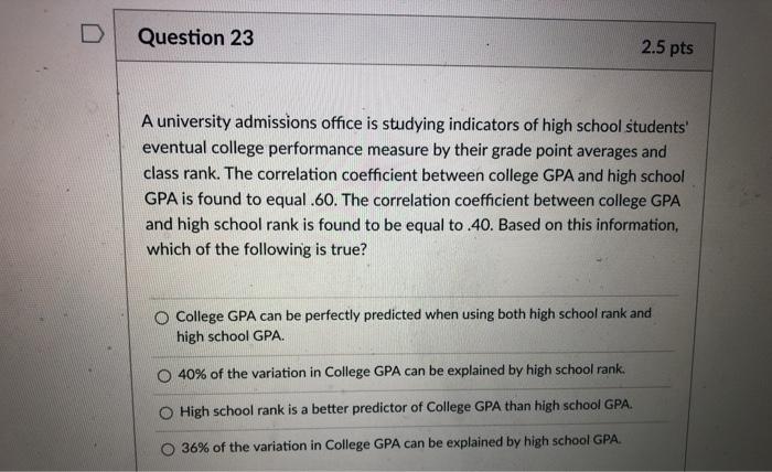 Solved Question 22 2.5 pts Given the following information | Chegg.com