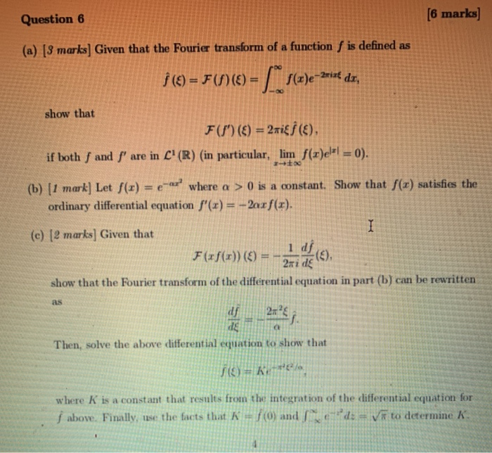 Solved Question 6 6 Marks A 3 Marks Given That The Chegg Com