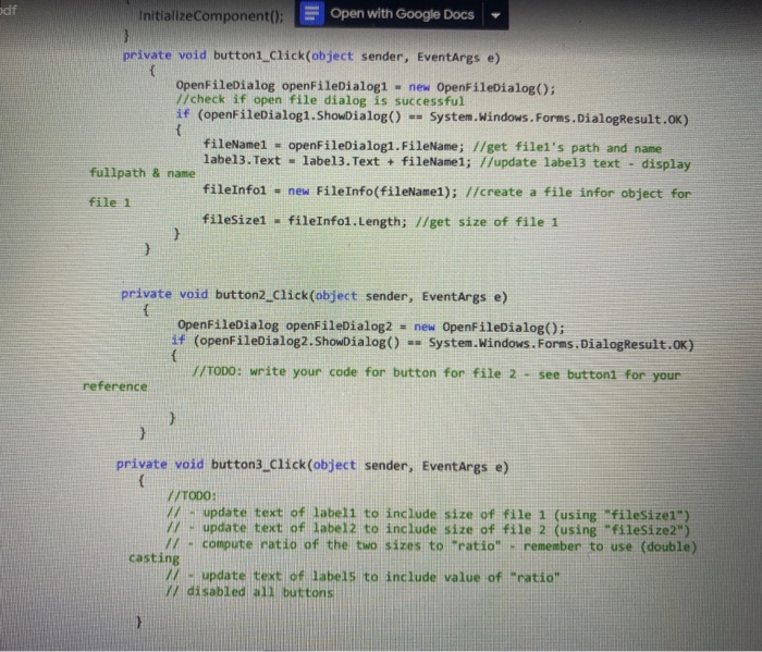 Solved complete the following gui application in the c chegg