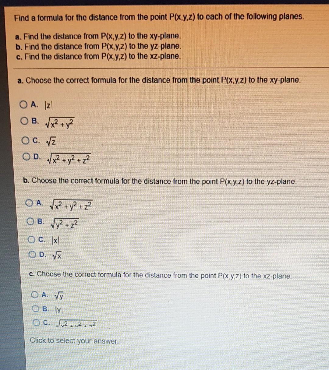 Solved Find a formula for the distance from the point | Chegg.com