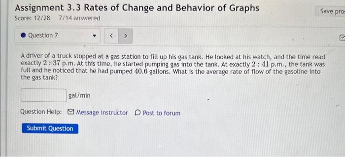 assignment 3.3 rates of change and behavior of graphs