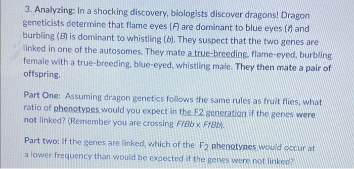 Solved 3. Analyzing: In A Shocking Discovery, Biologists | Chegg.com