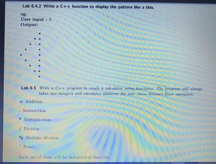 Solved LAB Chapter 6 FUNCTION Instructions • This is an | Chegg.com