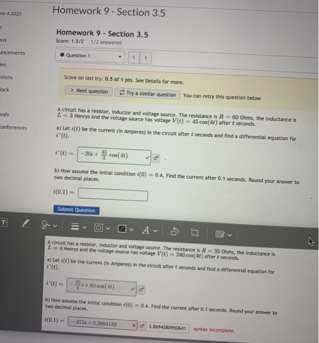 Solved i cannot seem to get this problem right. I just need | Chegg.com