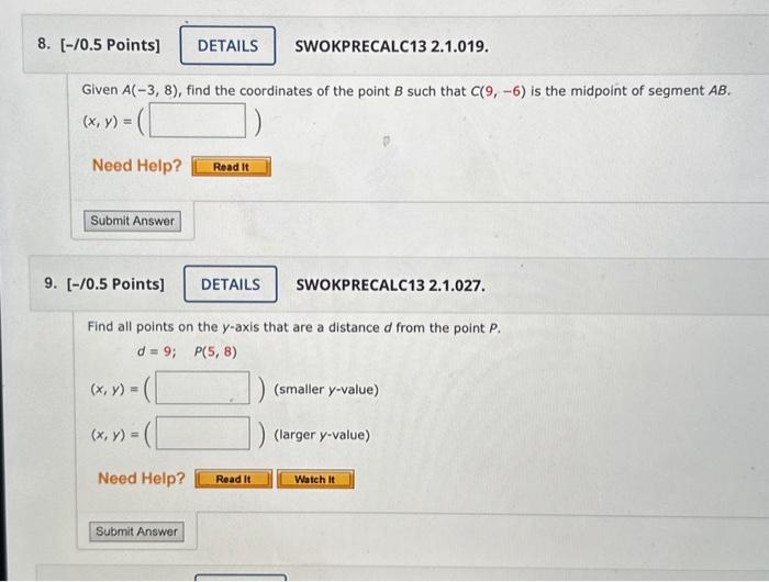 Solved Given A(−3,8), Find The Coordinates Of The Point B | Chegg.com