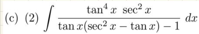 integral of tanx sec 2x