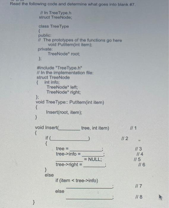 solved-read-the-following-code-and-determine-what-goes-into-chegg