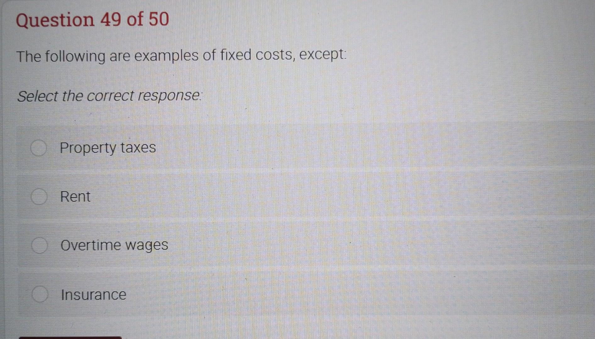 solved-the-following-are-examples-of-fixed-costs-except-chegg