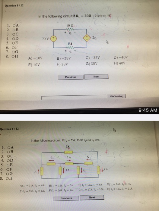 Solved Question 8 12 Is In The Following Circuit If R Chegg Com