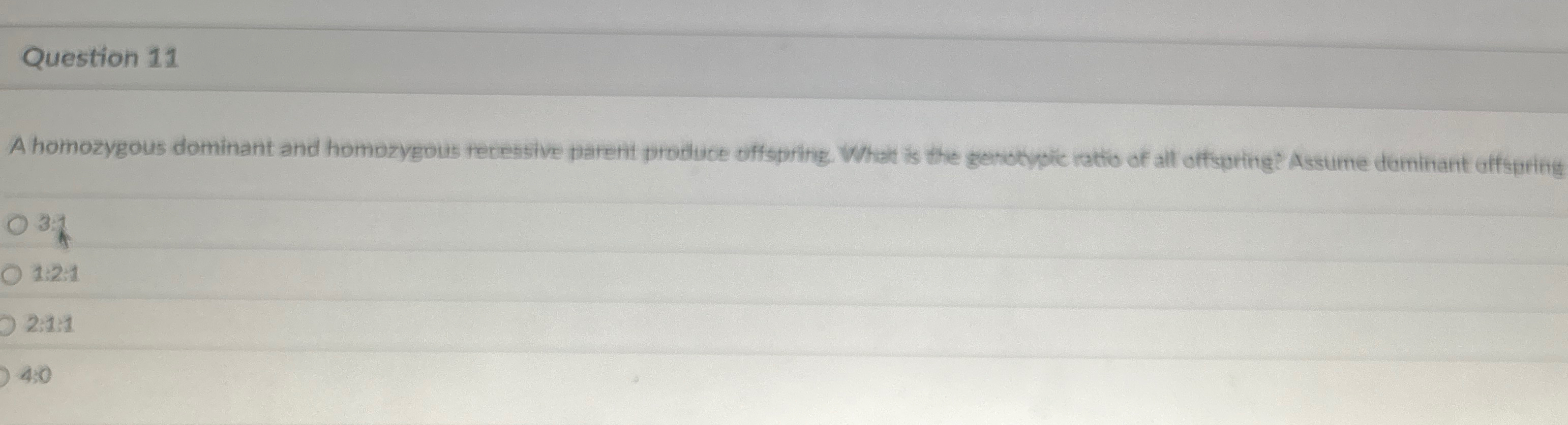 Solved Question 11A homozygous dominant and homozygous