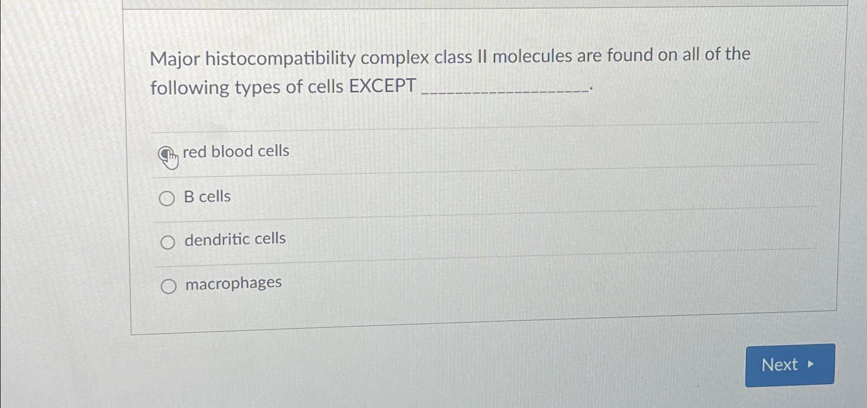 Solved Major histocompatibility complex class II molecules | Chegg.com