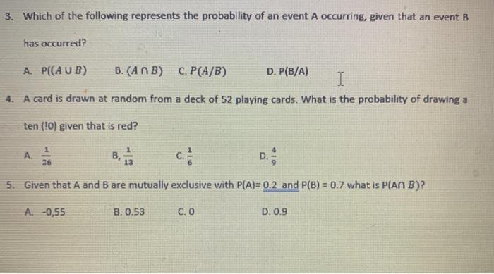 Solved 3. Which Of The Following Represents The Probability | Chegg.com