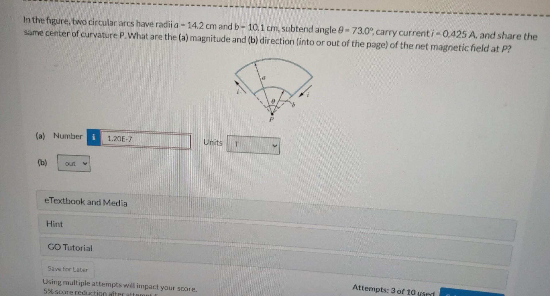 Solved In The Figure, Two Circular Arcs Have Radii A=14.2 Cm | Chegg.com