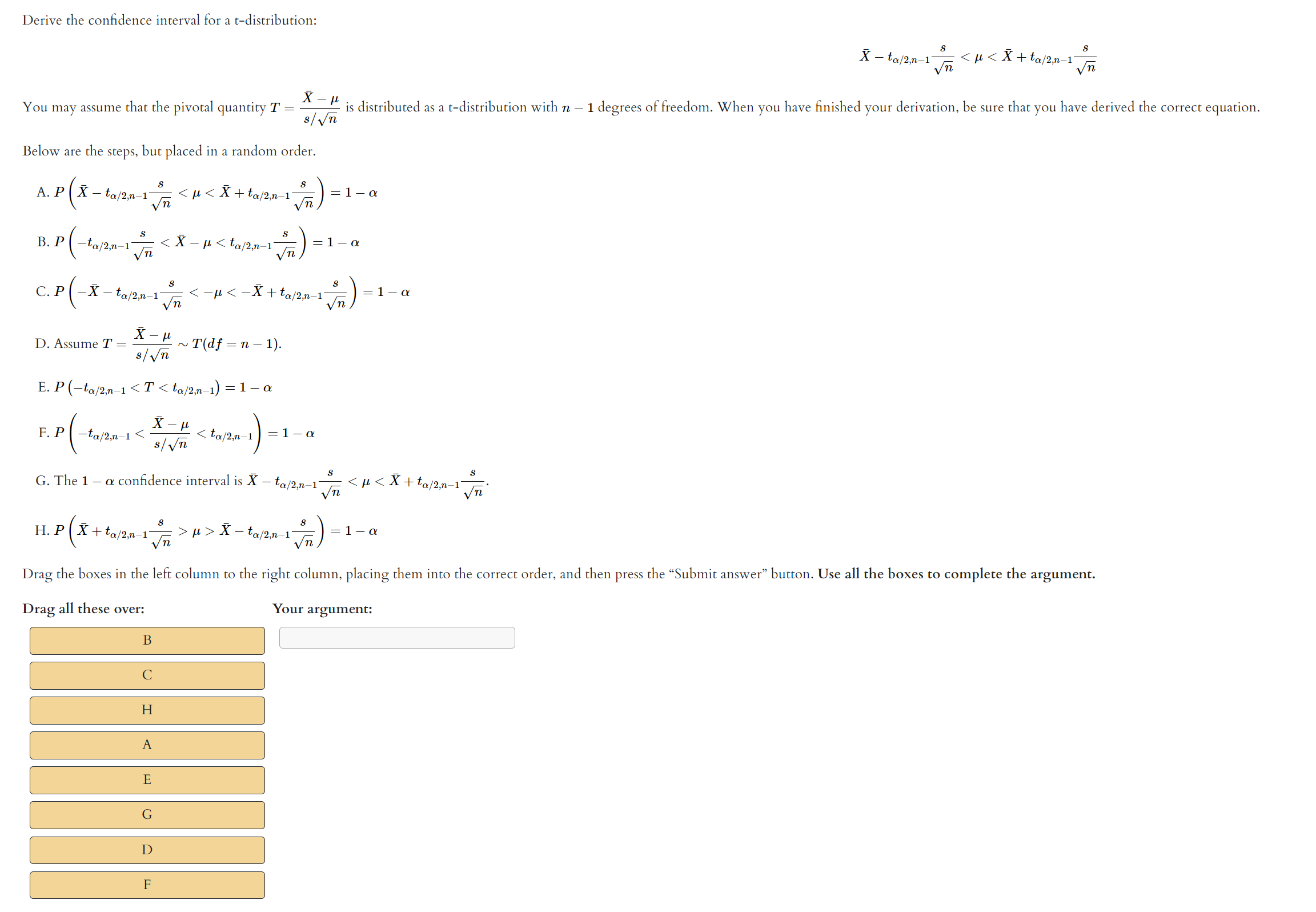 Solved Derive the confidence interval for a | Chegg.com