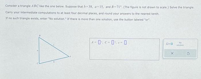 Solved Consider a triangle ABC like the one below. Suppose | Chegg.com