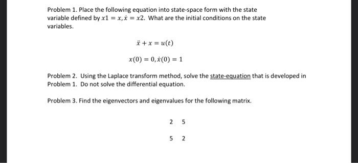 Solved Problem 1. Place the following equation into | Chegg.com