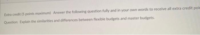 Solved Extra credit (5 points maximum) Answer the following | Chegg.com