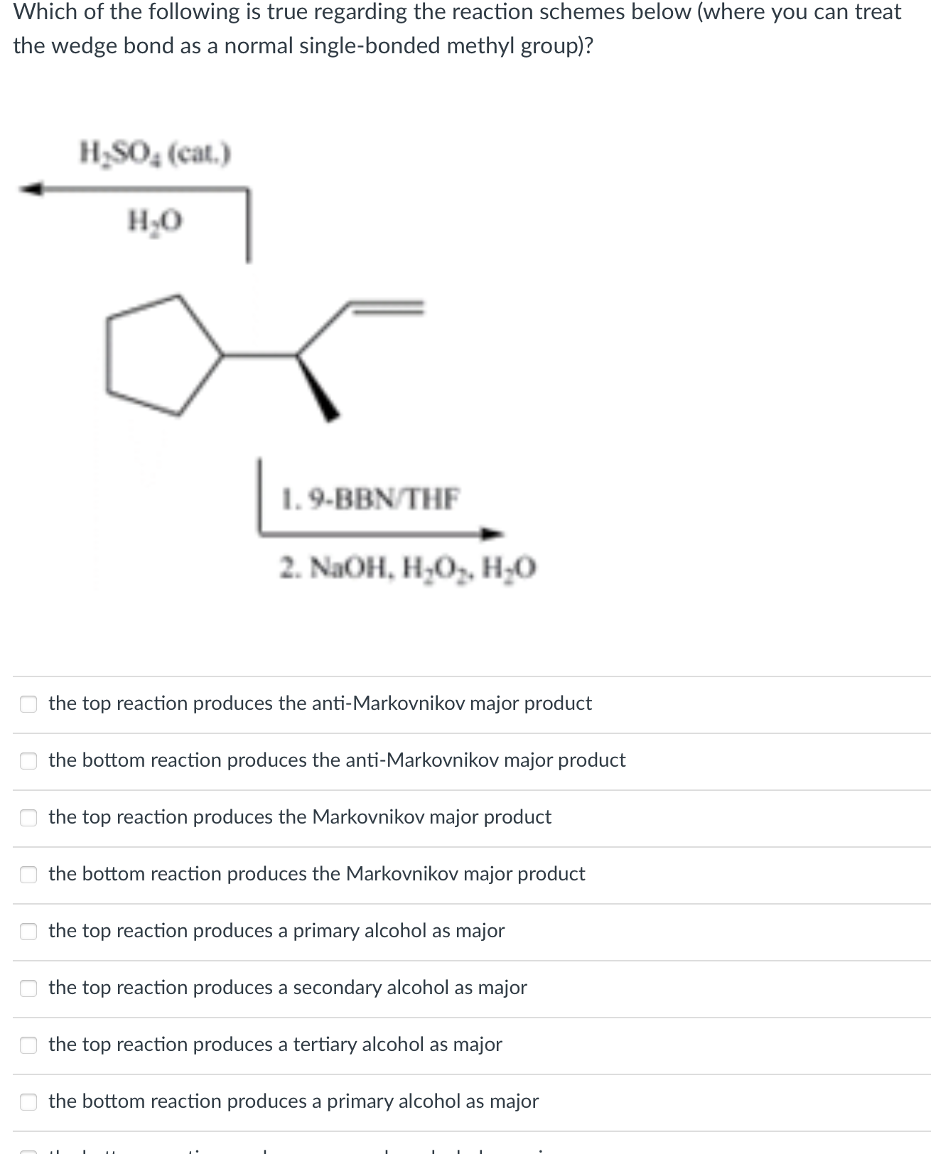 Solved Which of the following is true regarding the reaction | Chegg.com