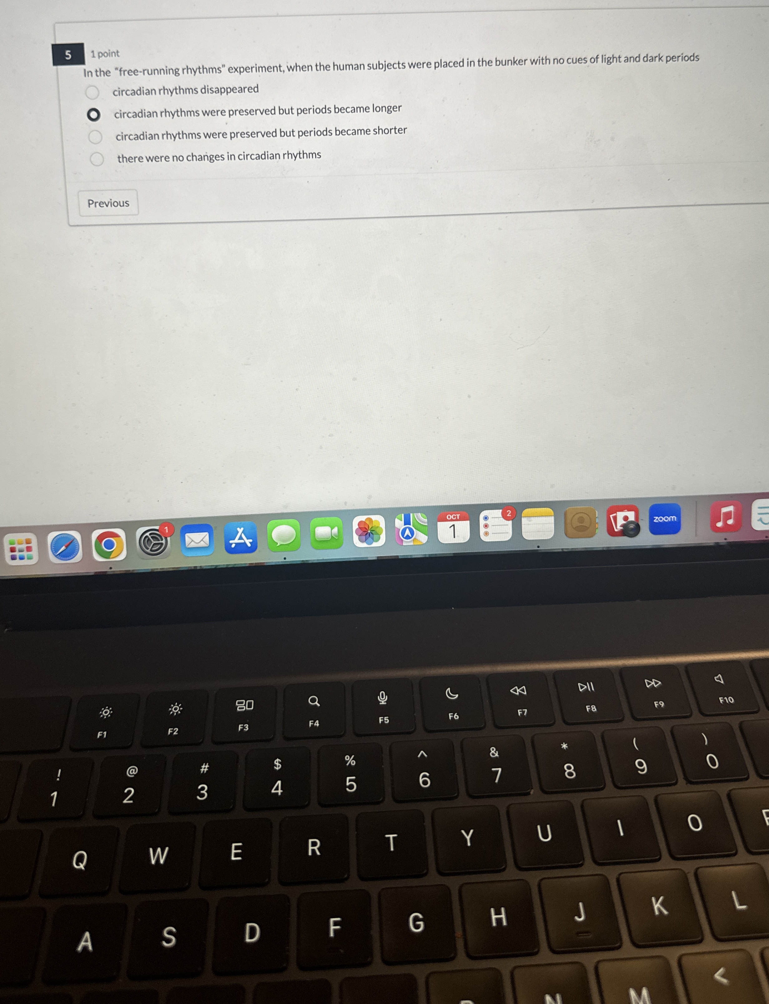 Solved 1 ﻿pointIn the "freerunning rhythms" ﻿experiment,