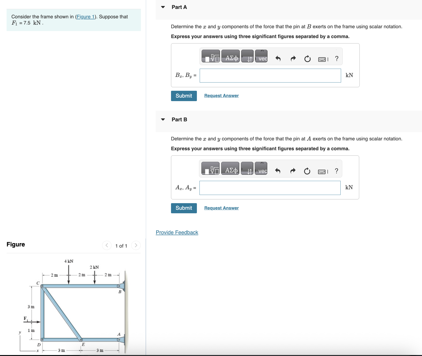 Solved Consider the frame shown in (Figure 1). ﻿Suppose | Chegg.com