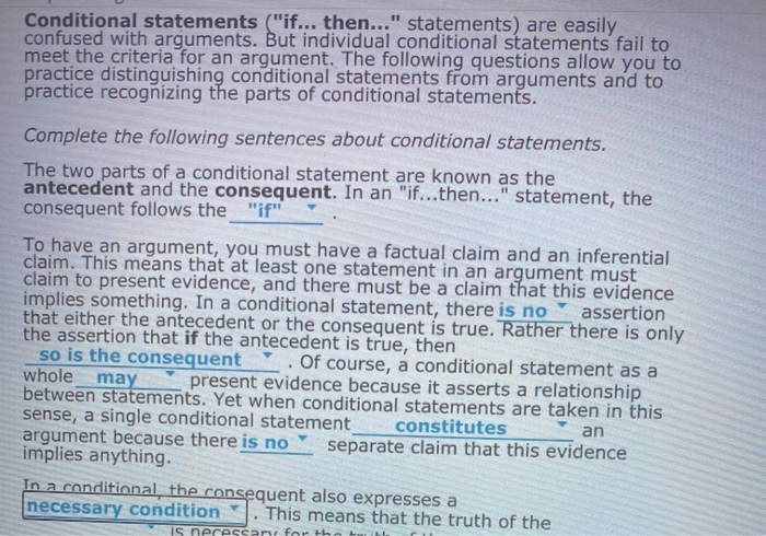 Conditional Statements If Then Statements Chegg Com