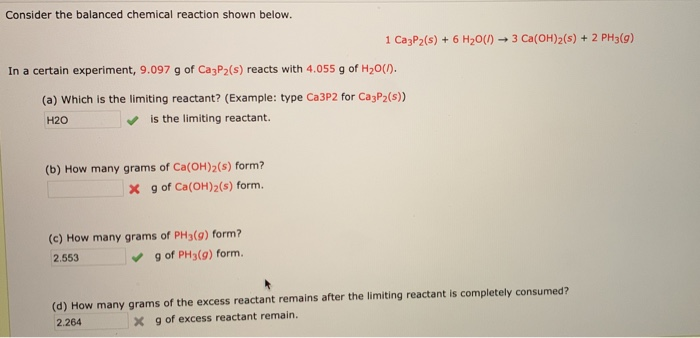 Consider The Balanced Chemical Reaction Shown Below Chegg 