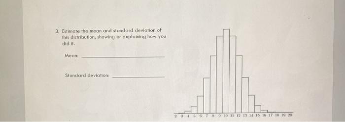 Solved 3. Estimate the mean and standard deviation of this | Chegg.com
