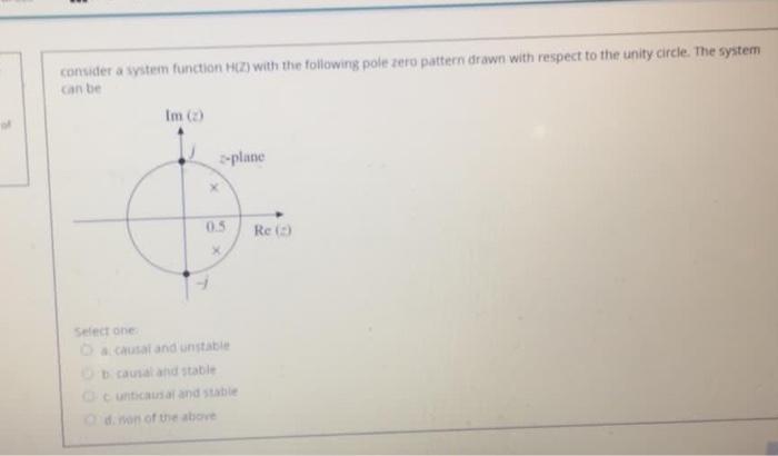 Solved Consider A System Function Hcz With The Following Chegg Com